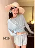 Maiô Pura Desejo Estilo Menina Listrado High-End Poliéster Biquíni Aquarela Feminino Modelo 2026 Roupa de Banho Duas Peças para Férias 9229