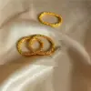Anillo brillante de acero de titanio diseño de nicho anillo de lujo ligero anillo ultrafino anillo liso moda ins femenina