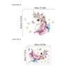 Pegatinas de Pared de Unicornio de Dibujos Animados Lindos Transfronterizas Dormitorio Mesita de Noche Pintura Decorativa Pegatinas Autoadhesivas para el Cabello