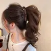 Pinza Banana de Satén con Lunares de Alta Calidad para Mujer, Estilo de Gama Alta, Pinza para Cola de Caballo, Horquilla Vertical, Accesorio para el Cabello