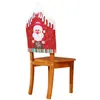 Fundas de silla de Navidad, artículos decorativos, Papá Noel, muñeco de nieve, renos, fundas de respaldo de silla impresas digitalmente, fundas para taburetes, decoraciones de mesa