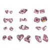 Cristales para Uñas con Base Puntiaguda Rhinestones Cristales de Vidra Transparente Blanco Corazón Rosa Cuadrado Irregular Hacha para Uñas Accesorios de Rhinestone