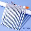 Set de 15 Pinceles para Uñas + 5 Plumas de Puntos Acrílicas, Plumas de Puntos con Brillo, Pinceles para Pintar, Pinceles Liner, Pinceles de Gel