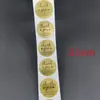 1 Polegada 2.5cm Ponto Atacado Presente Adesivo Prata Fosco Cobre Papel Laminado Papel Kraft Etiqueta Adesiva