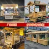 Carrito de Puesto de Yakitori Estilo Japonés, Carrito de Snacks Estilo Antiguo, Puesto de Mercado Nocturno, Carrito de Venta de Madera Anticorrosión, Food Truck Móvil, Carrito de Comida