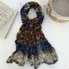 Bufanda para Mujer de Invierno de Alta Gama 2025 Nueva Bufanda Cálida a Prueba de Frío Versátil de Color Sólido Bufanda Plisada Chal Venta al por Mayor