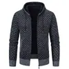 Casaco Jaqueta Suéter Cardigan Masculino Outono e Inverno com Capuz, Corte Slim, Estilo Curto, Casual Business, Várias Cores Disponíveis 6968