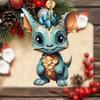 Colgante decorativo de acrílico con diseño de dragón para espejo retrovisor de coche, llavero decorativo para árbol de Navidad