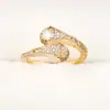 Anillo Ajustable Creativo con Pavé de Circonita en Forma de Pagoda, Sensación Exquisita y de Alta Gama, Anillo para Dedo Índice de Cobre Puro, Accesorio de Moda