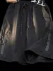 Shorts Esportivos com Zíper Masculino de Verão Finos Largos Retos Casuais Calças de Marca Tendência Americana de Secagem Rápida Calças Capri Tendência