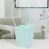 Bolsa de Papel Macaron Caja de Flores Trapezoidal Caja de Embalaje Floral para Salón Cesta de Flores Pequeña Caja para Arreglos Florales Materiales de Embalaje para Ramos