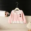 Novo Cardigã Casaco de Princesa da Moda para Meninas para Primavera e Outono, Cardigã de Cogumelo Tridimensional Estilo Coreano para Passeios