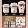 Copo Descartável para Café Calibre 90 Copo para Chá com Leite Formato U Copo para Bebidas Geladas de PET Alta Transparência com Tampa Copo para Embalagem para Levar