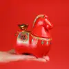 Año del Caballo Tendencia China Adorno Creativo Riqueza Instantánea Cerámica Bote de Té Caja Registradora Apertura de Tienda Accesorios para Regalo del Hogar