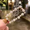 Estilo temperamento ~ presilha de cabelo strass clipe lateral para franja clipe de pérola presilha de cabelo coreana fada acessórios de cabelo laço mulheres