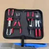 Alicates Cortadores de Fio Retos e Curvos e Alicates Conjunto de 7 Peças para Desencapar Fiação Automotiva, Tubos de Óleo e Alicates de Pressão para Fivelas de Chicote Barra de Alavanca Transfronteiriço
