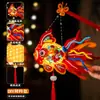 Linternas del Festival de Mediados de Otoño, Linternas de Pez Koi, Kit de Materiales DIY de Tejido de Bambú Hecho a Mano, Linternas Luminosas Portátiles de Estilo Antiguo para Puestos de Mercado