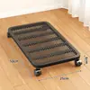 Carro de placa de hierro, carrito tortuga, plataforma larga móvil con ruedas universales, mini remolque para transportar mercancías, polea deslizante, forma redonda