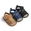 Sapatos de Verão para Bebês de 0-1 Ano Sandálias de Bebê Respiráveis Antiderrapantes com Velcro Sapatos Casuais para Meninos Bebês Sapatos de Bebê