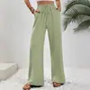 Ropa de Mujer Transfronteriza 2025 Amazon Nuevo Pantalones Casuales Sueltos de Pierna Ancha de Cintura Alta Pantalones Largos Shopee Comercio Exterior Estampado Digital