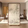 Biombo para Sala de Estar, Uso Doméstico, Madera Maciza, Oficina, Sala de Té, Dormitorio, Decoración de Bambú Estilo Zen, Pantalla de Asiento, Entrada
