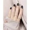 830 Estilo Coreano Nicho Irregular Simple Retorcido Cuentas Redondas Diseño Tallado Sentido s925 Plata de Ley Anillo Liso para Mujeres