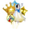 Nuevo Traje de Globo de Película de Aluminio de Blancanieves con Corona Decoración de Escena de Fiesta Temática de Dibujos Animados de Bella de Cumpleaños