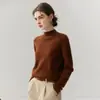 Zhenrong~Borde enrollado de primera línea Consinee 100% Cachemir Ropa de punto para mujer Suave, Pegajosa, Ligera Capa base Muestra temperamento Suéter