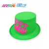 Chapéu Alto Fluorescente Bastão Fluorescente Cartão de Ano Novo Chapéu de Plástico PVC Festa de Ano Novo Impressão Personalizada Logo Venda Direta da Fábrica