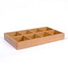 Caja de Almacenamiento de Té de 8 Compartimentos, Caja de Bolsitas de Té con Almacenamiento Dividido, Bandeja para Tazas del Hogar, Organización de Artículos Varios de Bambú para el Hogar