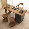 Nueva mesa de té de madera maciza estilo chino para apartamentos pequeños, mesa de té moderna minimalista para oficina, balcón de ocio