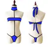 Ropa interior sexy para mujer europea y americana, traje de baño, bragas, sujetador sexy para mujer, perspectiva, traje de baño bikini de una pieza