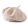 Nueva Colección Otoño/Invierno 2026: Gorro de Punto de Cachemira de Color Sólido Retro y Artístico para Mujer, Boina Gruesa, Moderno y Versátil