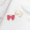 1 Esmalte Rojo Accesorio para Joyería DIY Aleación Esmalte Flor de Cerezo Llavero Colgante Pendientes Accesorios para el Cabello Encanto para Teléfono