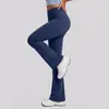 Pantalones de Yoga Transfronterizos Juyitang Estilo Europeo y Americano de Cintura Alta con Efecto Levanta Glúteos de Pierna Ancha con Sensación de Piel Desnuda, Pantalones Deportivos Transpirables para Fitness para Mujer