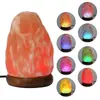 Fabricante Venta al por Mayor Lámpara de Sal del Himalaya USB Lámpara de Sal Natural Lámpara LED Colorida Luz Nocturna de Regalo Bicolor Amarillo Cálido