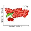 Fruta Fresa Cereza Venta al por Mayor Calcomanías de Tela Accesorios Decorativos Lindo Infantil Dibujos Animados Parche Bordado Joyería Parche Bordado Eléctrico