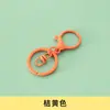 10 piezas de barniz para hornear cierre de langosta redondo juego de tres piezas de llavero colgante Anillo de llavero giro de 8 palabras accesorios de material para colgante de joyería diy
