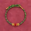 Pulsera de los Ocho Grandes Dioses Guardianes y los Doce Signos del Zodíaco 2026 con Proyección Micrograbada, Pulsera de Hilo Rojo Tejida a Mano para Hombres y Mujeres