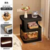 Alternativa de Mesita de Noche Estante de Almacenamiento de Hierro Forjado Dormitorio 2025 Hogar Creativo Móvil Grande Simple Mesa Auxiliar