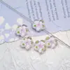 Hecho a Mano Lámina de Plata Triturada Arena Dorada Pétalos Flores Cuentas de Vidrio DIY Collar Pulsera Colgante Accesorios En Stock Envío 48h