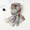 Cachecol Xadrez de Lã Australiana Pura Selecionado Clássico Britânico Unissex Cachecol de Inverno para Casal