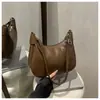 Bolso de Hombro Retro de Nicho Transfronterizo para Mujer, Bolso de Media Luna de PU, Bolso tipo Dumpling para el Trabajo, Bolso Cruzado Versátil de Gran Capacidad