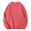 Moletom Pequeno de Terry com Gola Redonda Manga Longa Pulôver Top Casual para Casal Cor Lisa Logo Imprimível Moletom Solto Lote