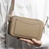 Nova Bolsa de Couro para Comércio Exterior Bolsa Transversal Feminina Estilo Japonês Moderna Simples Zíper Duplo Grande Capacidade Ombro Pequena Bolsa Quadrada