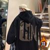 Marca de moda japonesa sudadera con capucha forrada de polar para hombre otoño e invierno talla grande moderna grasa holgada estilo perezoso chaqueta deportiva