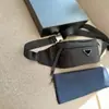 Bolso de Pecho Negro de Nylon Bolso de Hombro Bolso Cruzado Bolso Tipo Mensajero para Hombre y Mujer Bolso de Pecho 2VL034