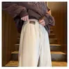 Pantalones de pana gruesos para hombre en invierno, forrados de lana de cordero, cálidos, de algodón, chenilla, rectos, de pierna ancha