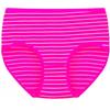 Cueca Feminina Listrada Clássica 100% Algodão Atacado Cintura Média-Alta Levanta Bumbum Calça Curta Vermelha Grande