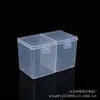Caja de Almacenamiento de Doble Compartimento Bastoncillos de Algodón Empaque de Plástico PP Adornos Cuentas Componentes Electrónicos Equipo de Pesca Caja de Almacenamiento para Clasificar